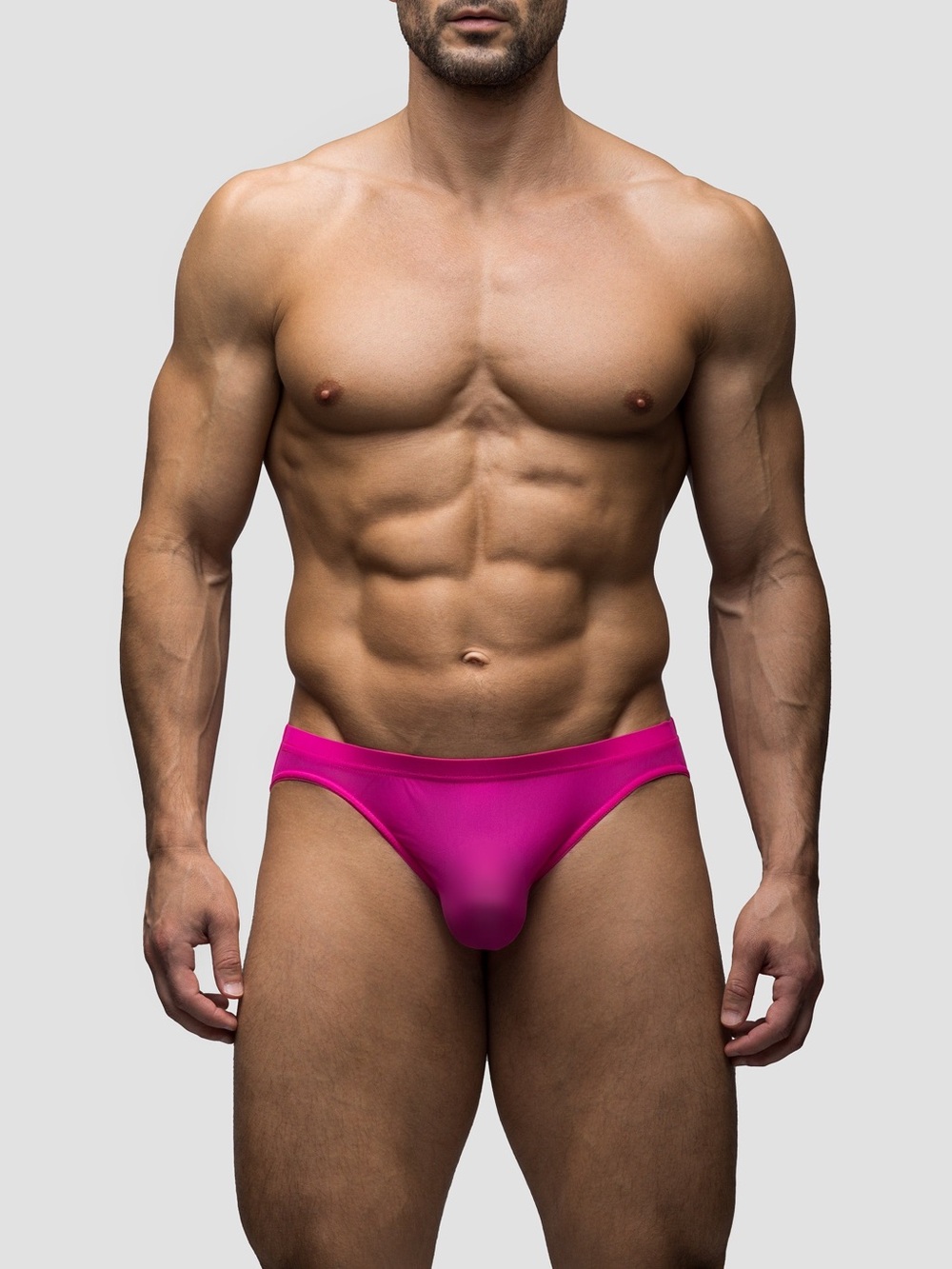 Men’s Todd Sanfield mesh pink bikini brief XS